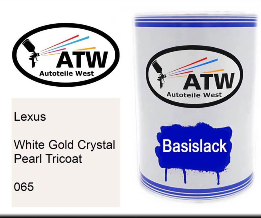 Lexus, White Gold Crystal Pearl Tricoat, 065: 500ml Lackdose, von ATW Autoteile West.